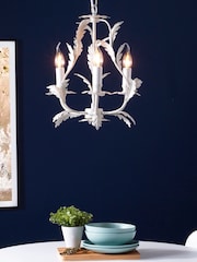 BHS Cream Flo 3 Ceiling Light Chandelier - Image 1 of 4