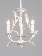 BHS Cream Flo 3 Ceiling Light Chandelier - Image 3 of 4