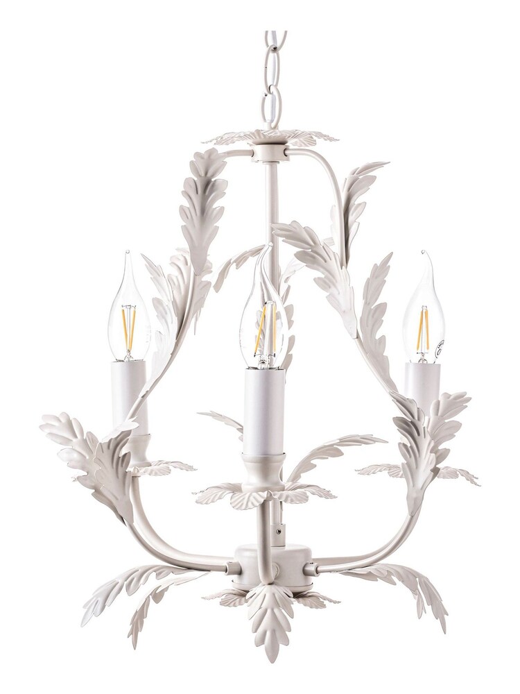 BHS Cream Flo 3 Ceiling Light Chandelier - Image 4 of 4