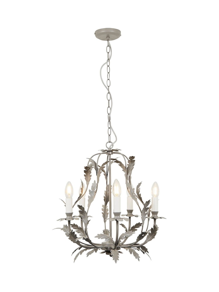 BHS Cream Flo 5 Ceiling Light Chandelier - Image 2 of 3