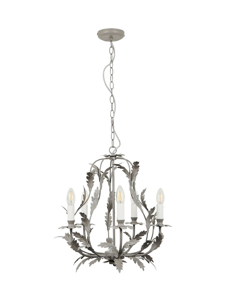 BHS Cream Flo 5 Ceiling Light Chandelier - Image 3 of 3