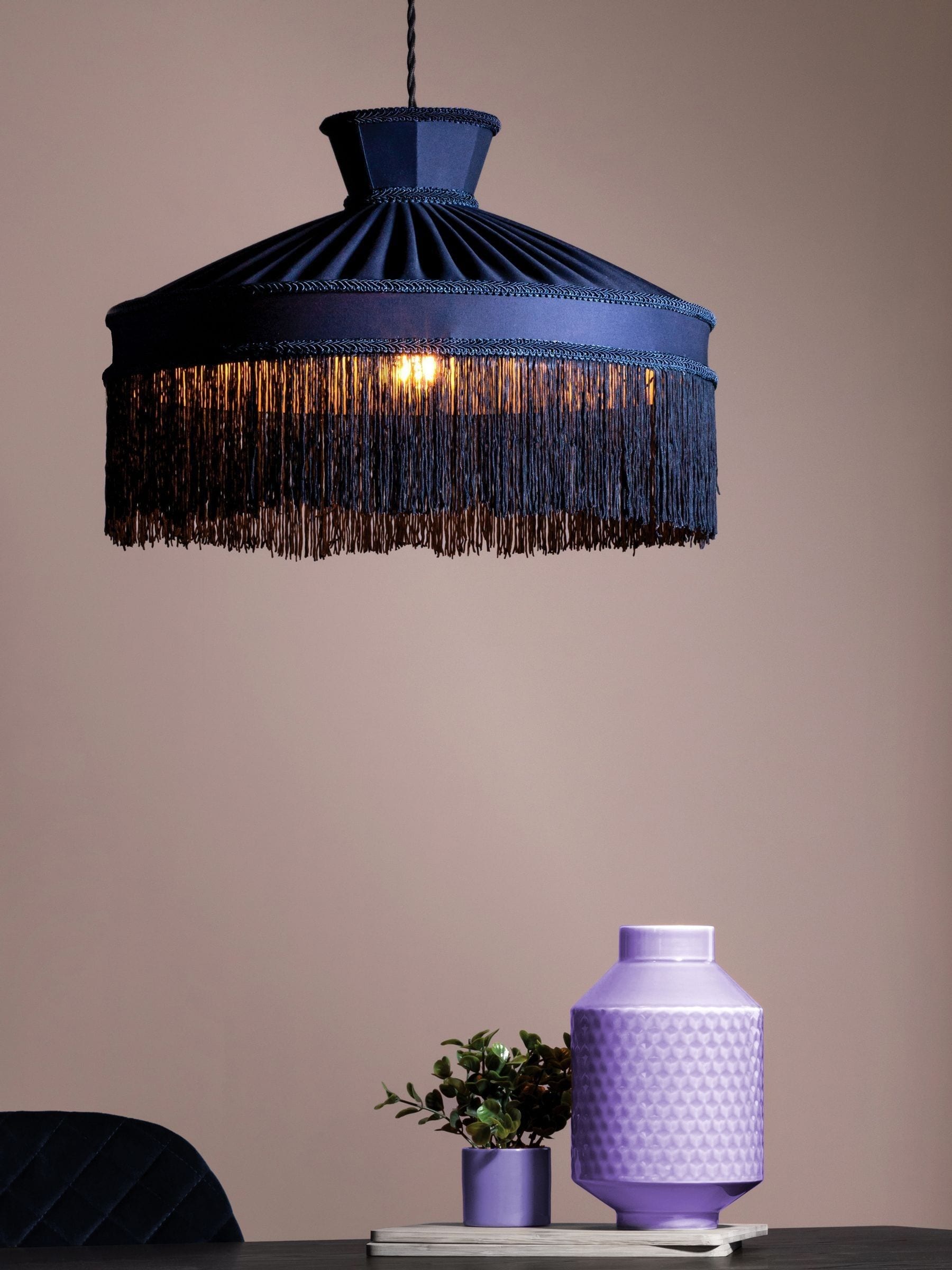 Black fringe light shade on sale