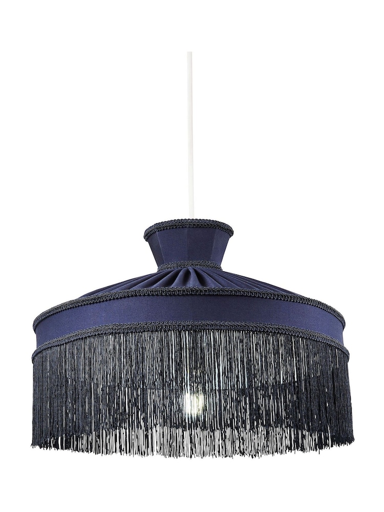 BHS Blue Fringed Shade - Image 2 of 5