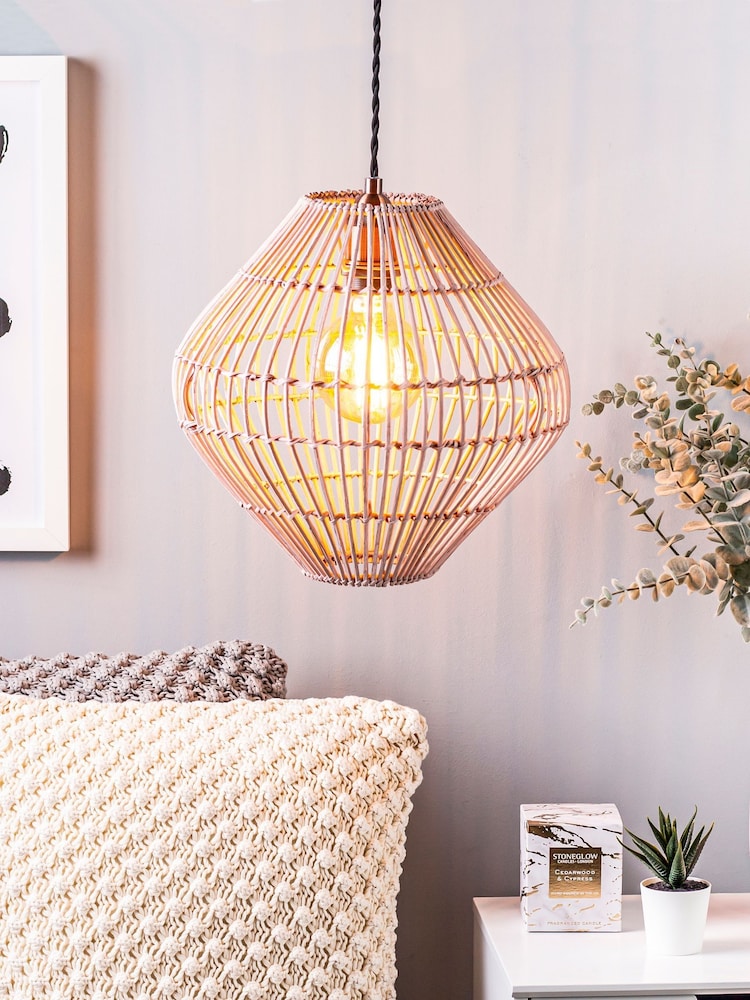 BHS Pink Bamboo Bobbin Shade - Image 1 of 5