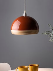 BHS Orange Bamboo Dome Shade - Image 1 of 4