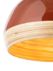 BHS Orange Bamboo Dome Shade - Image 3 of 4