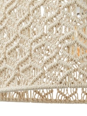BHS Cream Large Macramé 100% Cotton Shade - Image 3 of 5