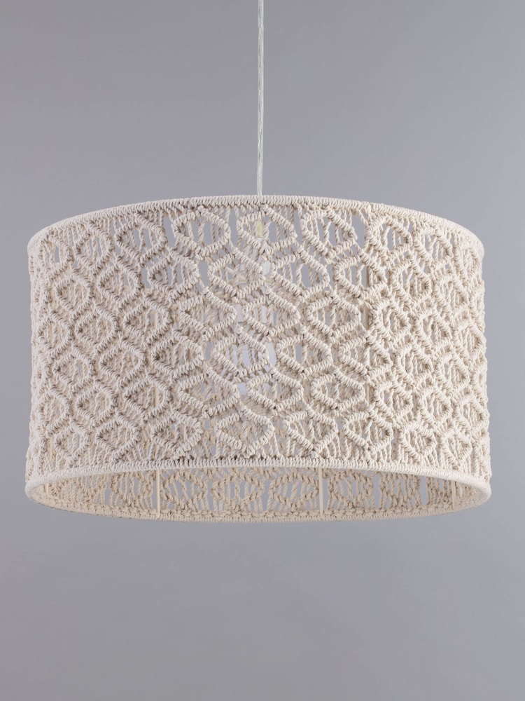 BHS Cream Large Macramé 100% Cotton Shade - Image 5 of 5