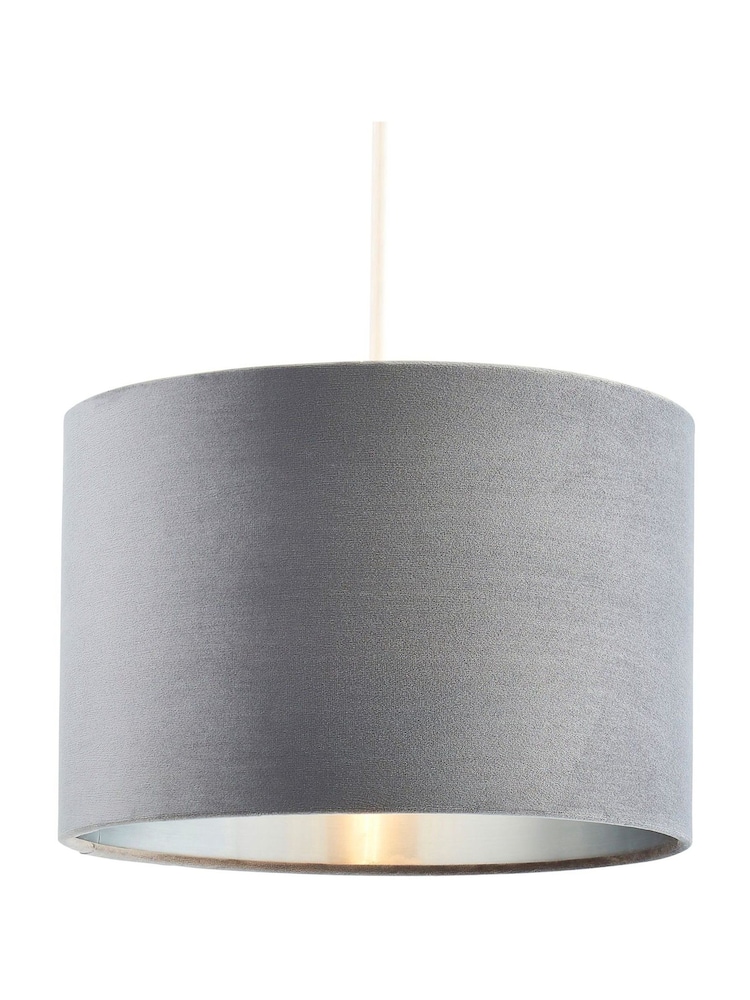 BHS Grey 30cm Velvet Shade - Image 2 of 5