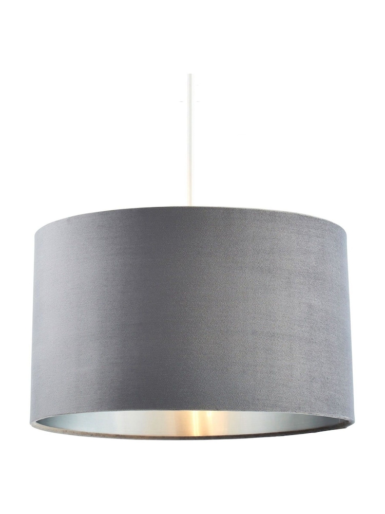 BHS Grey 40cm Velvet Shade - Image 2 of 5