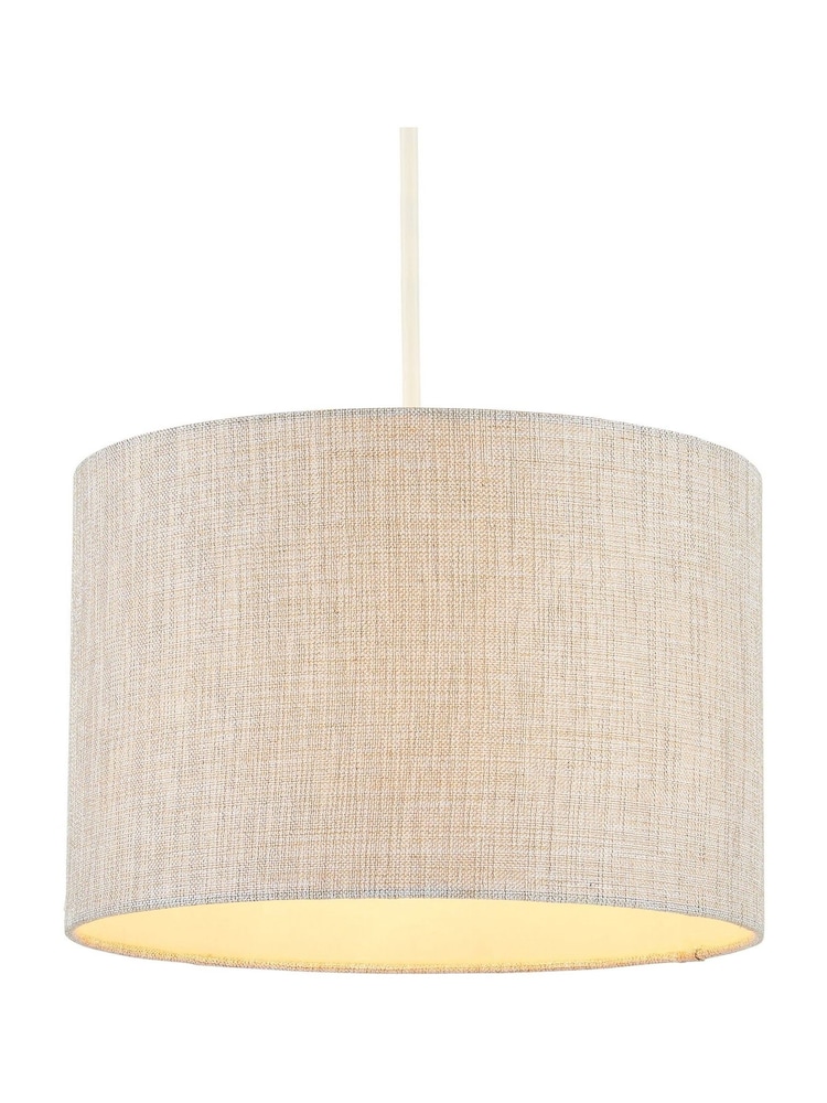BHS Natural 30cm Metallic Linen Shade - Image 2 of 5