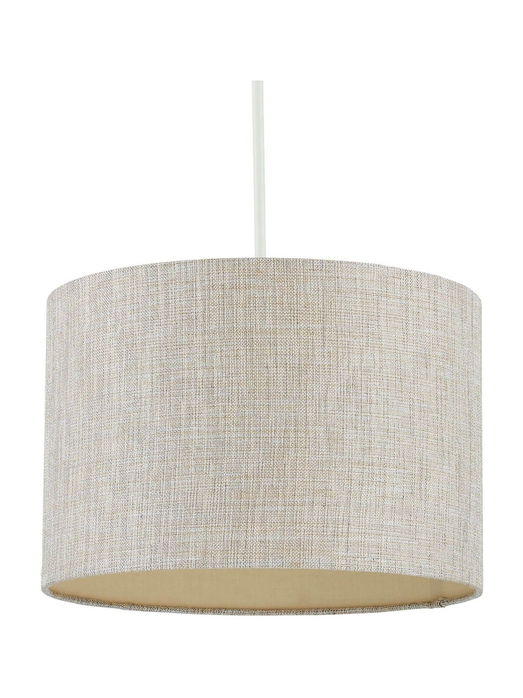 BHS Natural 30cm Metallic Linen Shade - Image 5 of 5