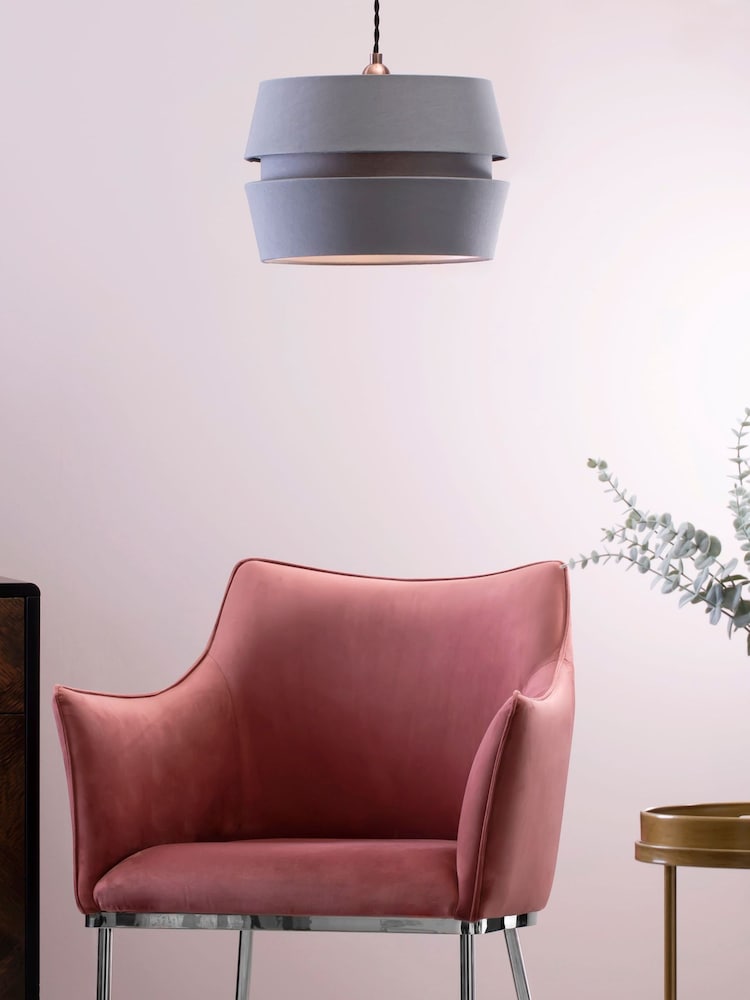 BHS Grey Three Layer Linen Shade - Image 1 of 4
