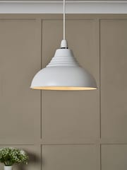 BHS White Steel Diner Easy Fit Shade - Image 1 of 7
