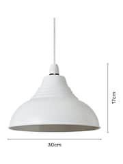 BHS White Steel Diner Easy Fit Shade - Image 4 of 7