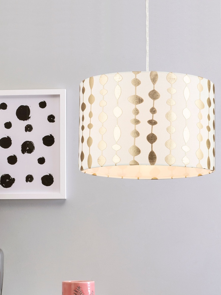 BHS Natural Foil On Linen Shade - Image 1 of 4