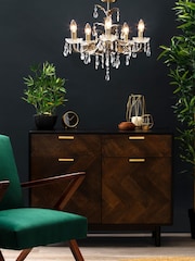 BHS Brass Paisley 5 Light Flush Chandelier Light - Image 1 of 5
