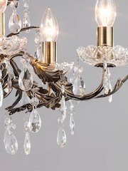BHS Brass Paisley 5 Light Flush Chandelier Light - Image 3 of 5