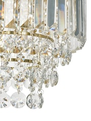 BHS Satin Brass Paladina Crystal Flush Ceiling Fitting Ceiling Light - Image 6 of 6