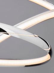 BHS Silver LED Triple Ring Ceiling Light Pendant - Image 5 of 5