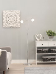 BHS Silver Soni Floor Lamp - Image 1 of 4