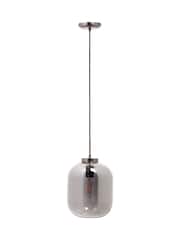 BHS Black Draper Small Smoke Glass Ceiling Light Pendant - Image 2 of 4