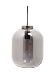 BHS Black Draper Small Smoke Glass Ceiling Light Pendant - Image 3 of 4
