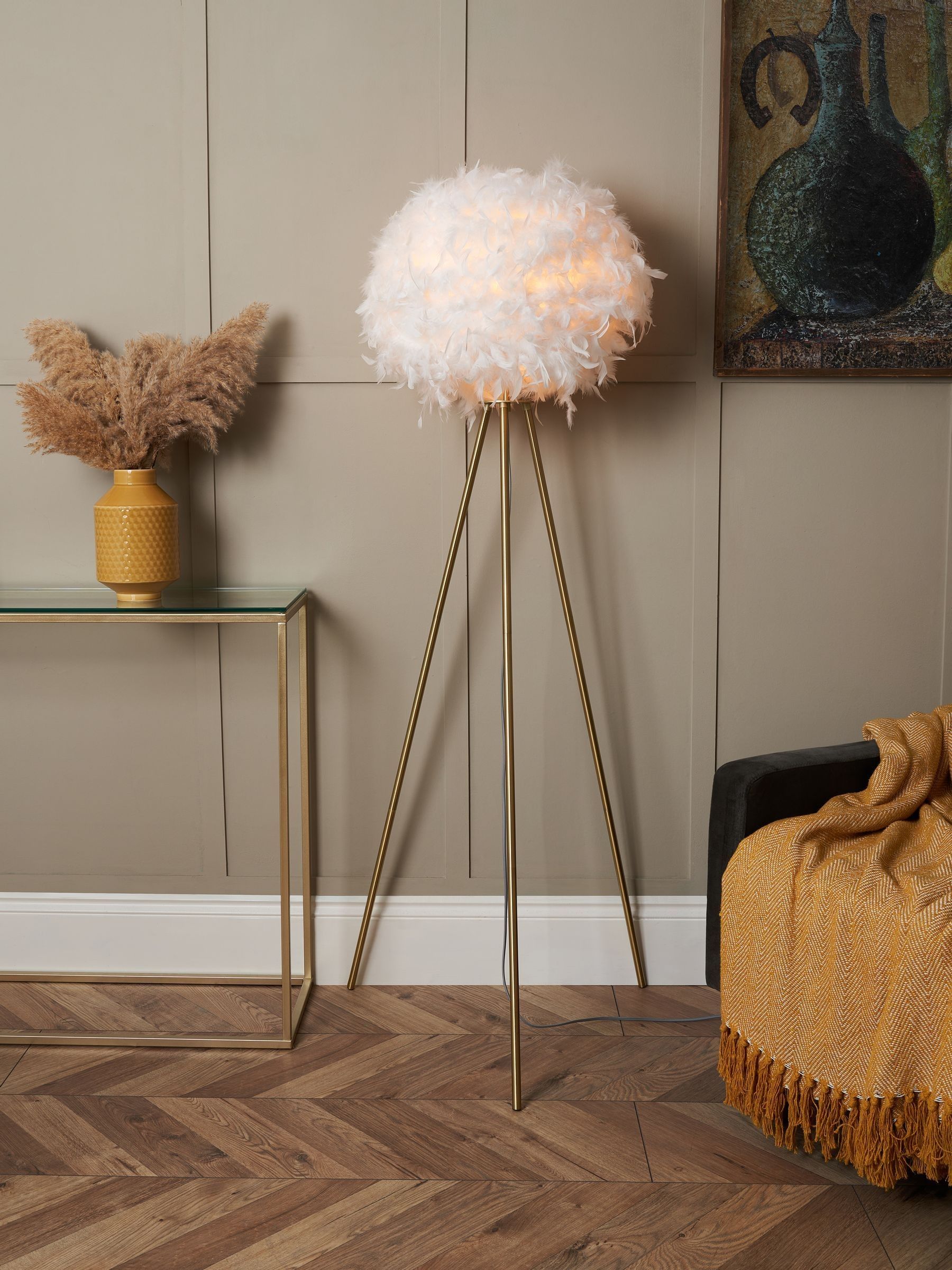 Feather tripod lamp cheap