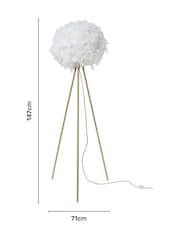 BHS White Feather Tripod Floor Lamp - Image 4 of 7
