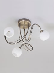 BHS Brass Soni 3 Light Flush Flush Ceiling Light - Image 2 of 5