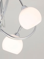 BHS Silver Soni 3 Light Flush Flush Ceiling Light - Image 2 of 4