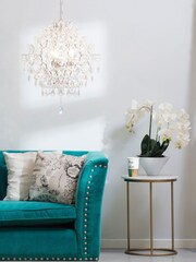 BHS Silver Lisa 3 Ceiling Light Pendant - Image 1 of 4