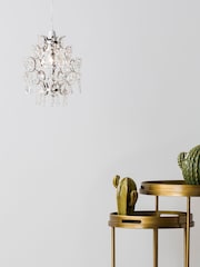 BHS Silver Lisa Easy Fit Shade Flush Ceiling Light - Image 1 of 5