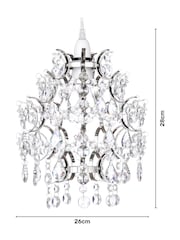 BHS Silver Lisa Easy Fit Shade Flush Ceiling Light - Image 4 of 5