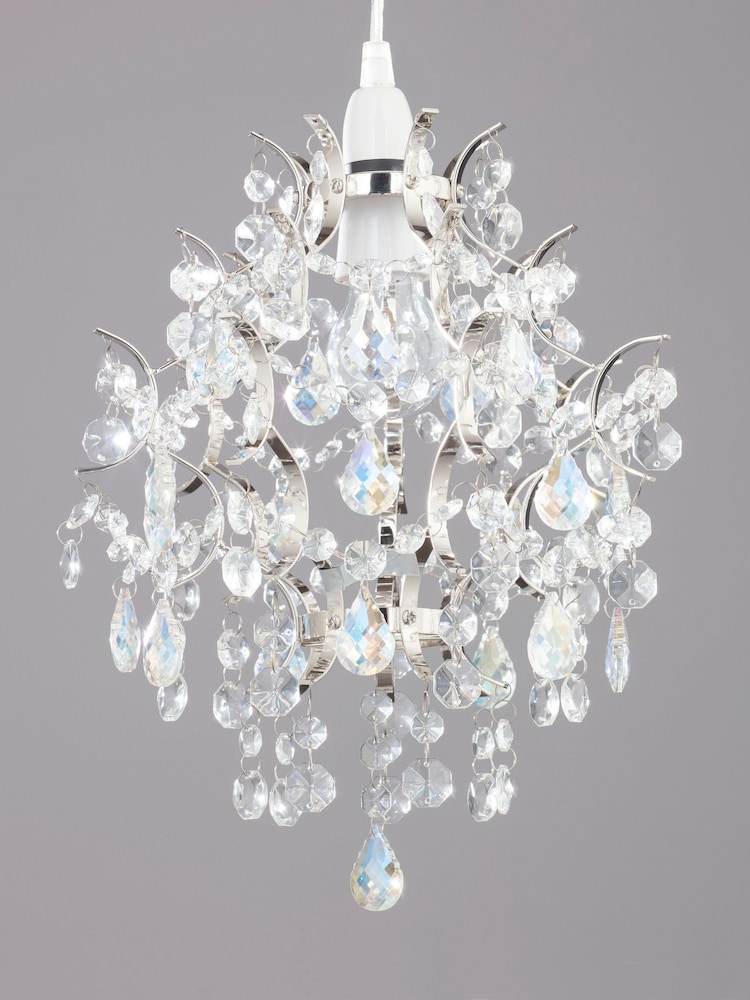 BHS Silver Lisa Easy Fit Shade Flush Ceiling Light - Image 5 of 5