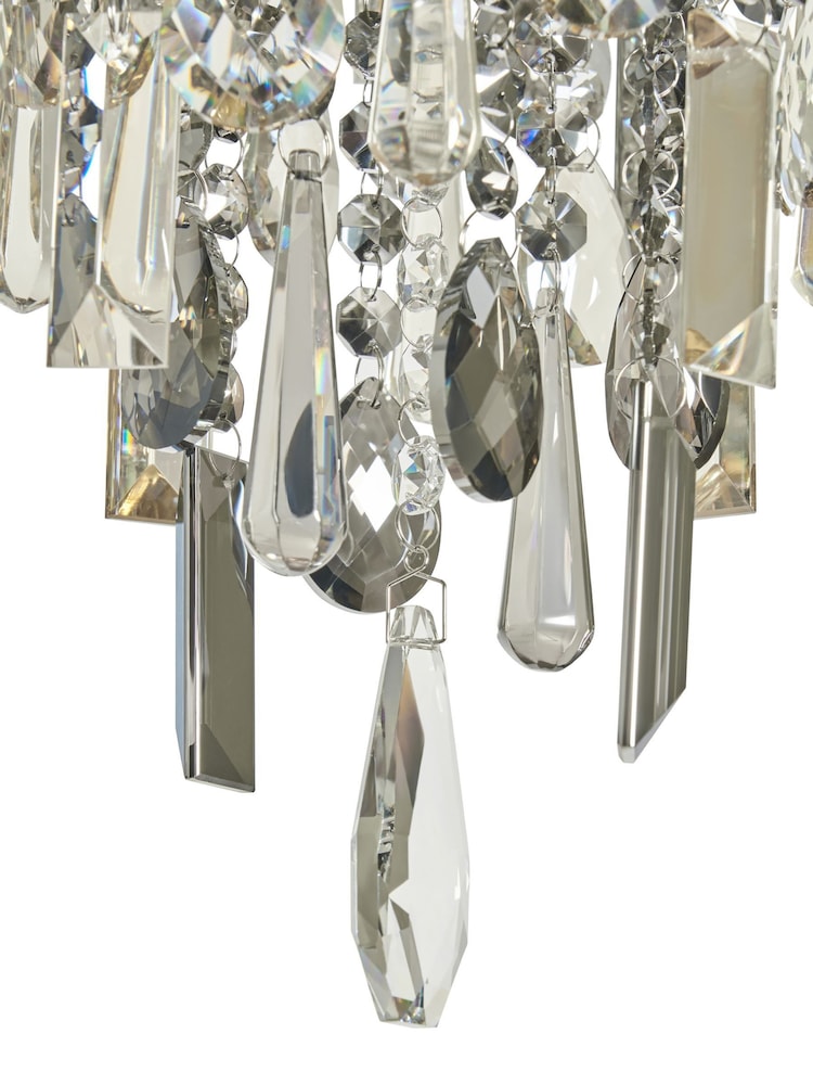 BHS Silver Jennifer Ceiling Flush Fitting Light - Image 6 of 6
