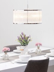 BHS Silver Jesse Ceiling Light Pendant - Image 1 of 5
