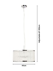 BHS Silver Jesse Ceiling Light Pendant - Image 4 of 5