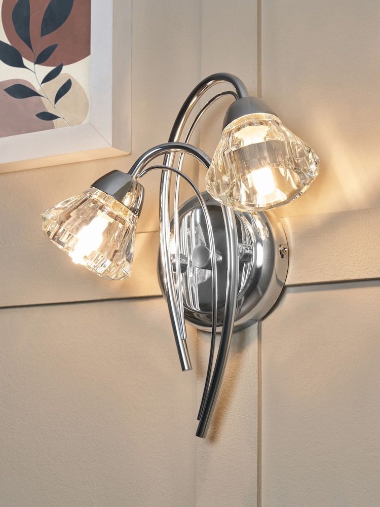 BHS Silver Marianne Wall Light - Image 1 of 6
