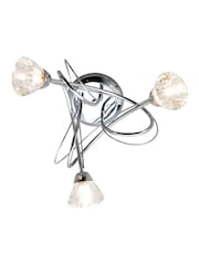 BHS Silver Marianne Flush 3 Light Flush Ceiling Light - Image 5 of 6