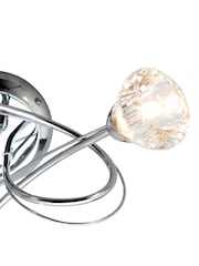 BHS Silver Marianne Flush 3 Light Flush Ceiling Light - Image 6 of 6