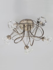BHS Brass Marianne Flush 5 Light Flush Ceiling Light - Image 5 of 5
