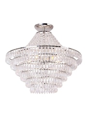 BHS Silver Ivy Large Flush Ceiling Light - Image 2 of 5
