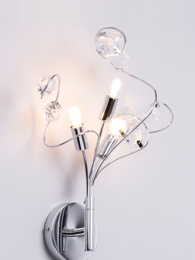 BHS Silver Lila Wall Light - Image 1 of 3