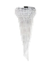 BHS Silver Leila Crystal 7 Light Flush Ceiling Light - Image 2 of 4