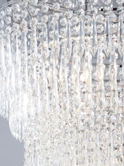 BHS Silver Leila Crystal 7 Light Flush Ceiling Light - Image 3 of 4
