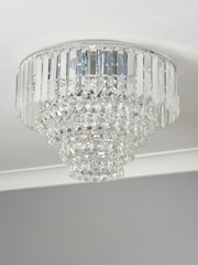 BHS Silver Paladina Flush Ceiling Light - Image 2 of 6