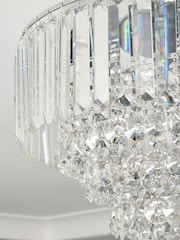 BHS Silver Paladina Flush Ceiling Light - Image 3 of 6