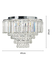BHS Silver Paladina Flush Ceiling Light - Image 4 of 6