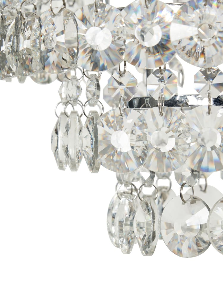 BHS Silver Paladina Flush Ceiling Light - Image 6 of 6